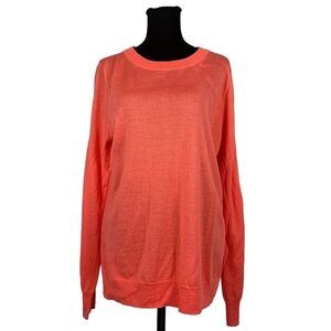J.Crew Factory NWOT Merino Wool Blend Orange Knit Crew Sweater - Women’s L